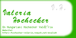 valeria hochecker business card